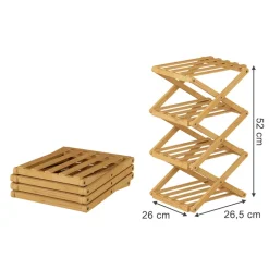 Schuhregal Ziggy Bambus 26 x 52 cm mit 4 Fächern Vicco