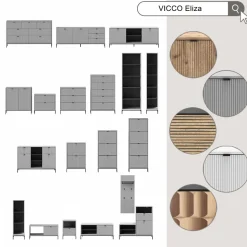 Schuhschrank Eliza Viking Oak 100 x 98.5 cm mit Tür und Schublade Vicco