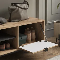 Schuhschrank Eliza Viking Oak 100 x 45 cm mit Klapptür Vicco