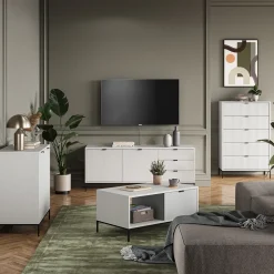 Schuhschrank Eliza Weiß 100 x 45 cm mit Klapptür Vicco