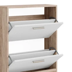 Schuhschrank Gizmo Weiß/Sonoma 59 x 72.5 cm 2 Fächern Vicco