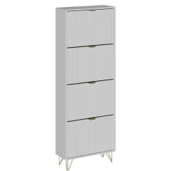 Schuhschrank Helge Weiß 60 x 166.7 cm 4 Fächer Vicco