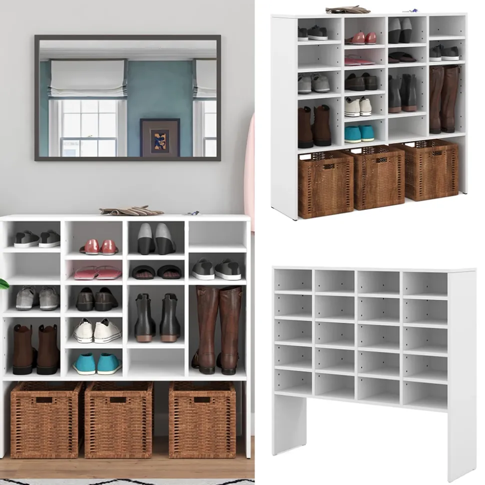 Schuhschrank Hermia Weiß 104 x 99 cm Vicco