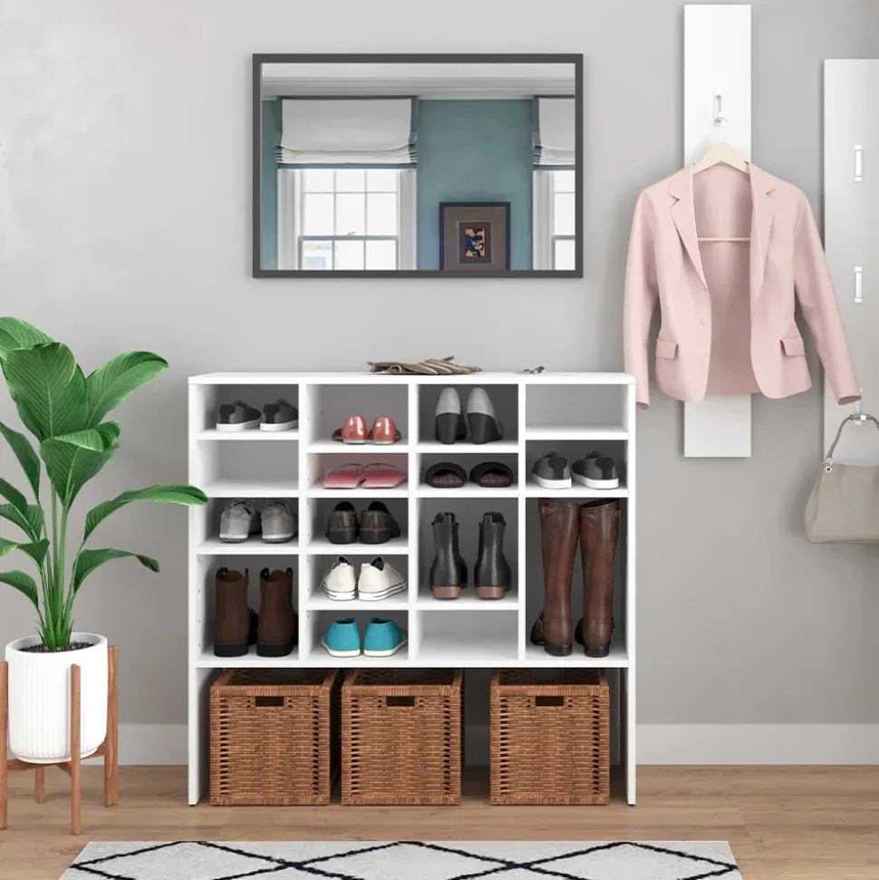 Schuhschrank Hermia Weiß 104 x 99 cm Vicco