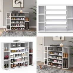 Schuhschrank Levin Weiß 116.2 x 87.4 cm Vicco