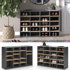 Schuhschrank Lysander Goldkraft Eiche 104 x 65.5 cm Vicco