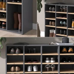 Schuhschrank Lysander Goldkraft Eiche 104 x 65.5 cm Vicco