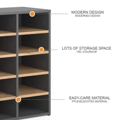 Schuhschrank Lysander Goldkraft Eiche 104 x 65.5 cm Vicco