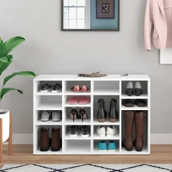 Schuhschrank Lysander Weiß 104 x 65.5 cm Vicco