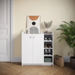 Schuhschrank Moritz Weiß 83 x 91.4 cm mit 2 Türen Vicco