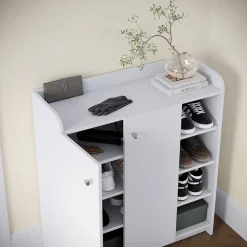 Schuhschrank Moritz Weiß 83 x 91.4 cm mit 2 Türen Vicco