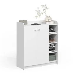 Schuhschrank Moritz Weiß 83 x 91.4 cm mit 2 Türen Vicco