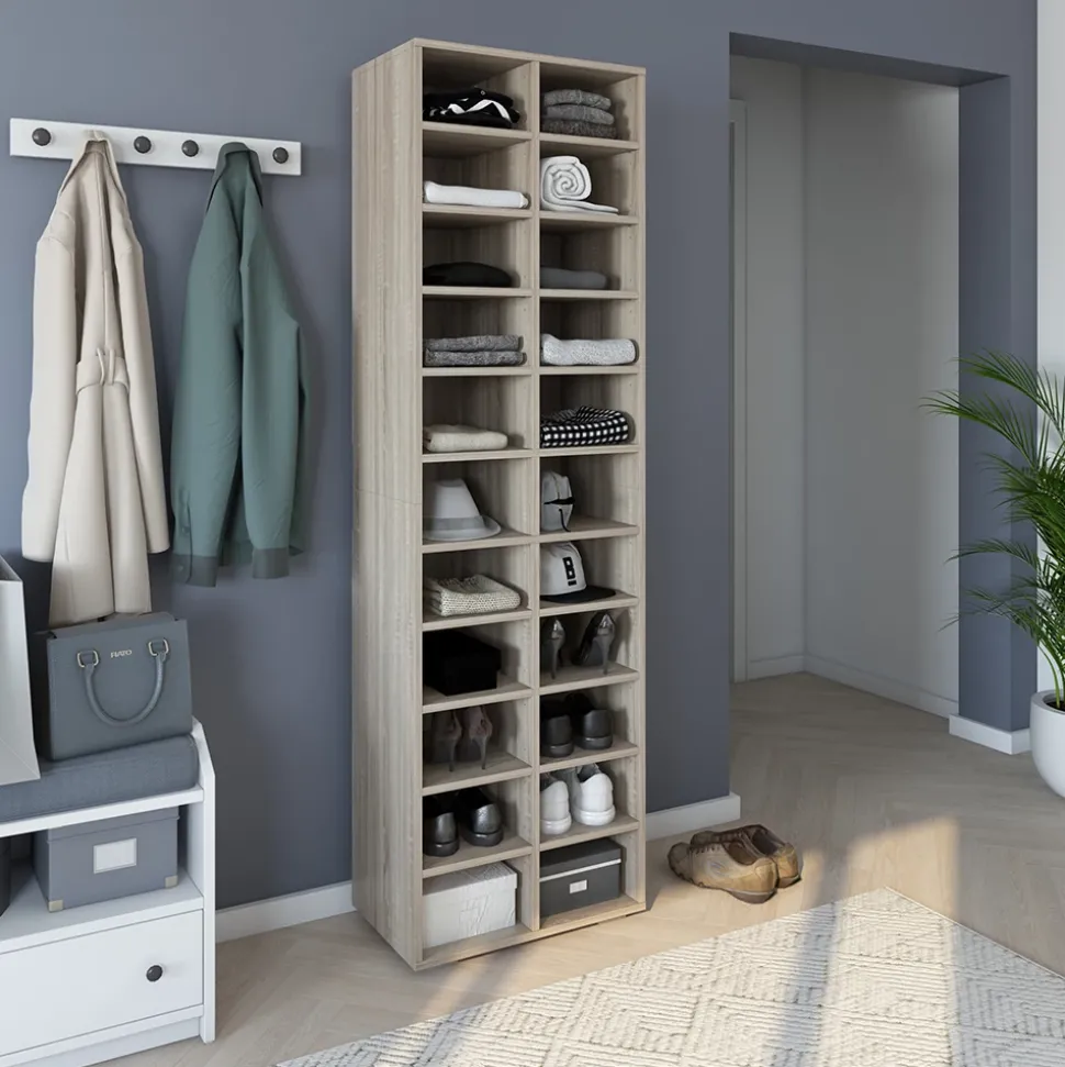 Schuhschrank Paris Sonoma 52.4 x 183.3 cm 22 Fächer Vicco