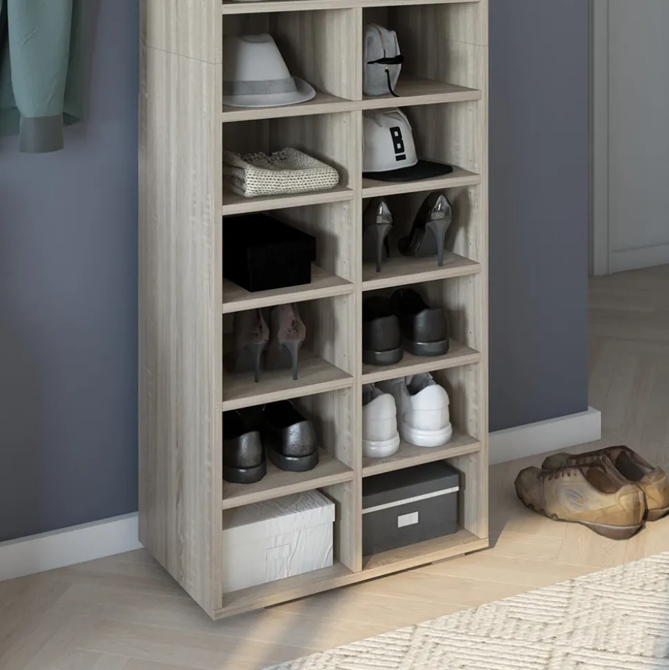 Schuhschrank Paris Sonoma 52.4 x 183.3 cm 22 Fächer Vicco