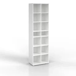 Schuhschrank Paris Weiß 52.4 x 183.3 cm 22 Fächer Vicco