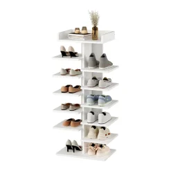 Schuhschrank Stepy Weiß 45 x 114 cm mit 10 Fächern Vicco