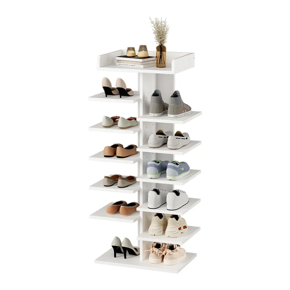 Schuhschrank Stepy Weiß 45 x 114 cm mit 10 Fächern Vicco