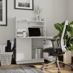 Sekretär Schreibtisch Alena Weiß 85 x 27 cm Vicco