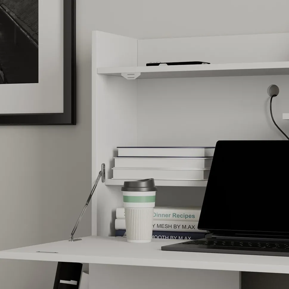 Sekretär Schreibtisch Alena Weiß 85 x 27 cm Vicco