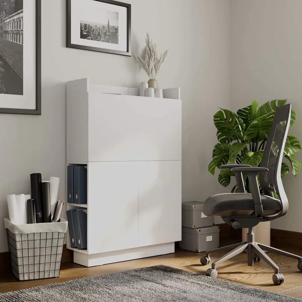 Sekretär Schreibtisch Alena Weiß 85 x 27 cm Vicco