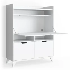 Sekretär Schreibtisch Berdi Weiß 110 x 45 cm Vicco