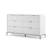Sideboard Eliza Weiß 42 x 81 cm mit 7 Schubladen Vicco