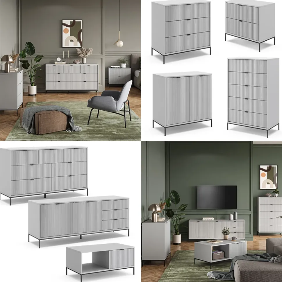 Sideboard Eliza Grau 42 x 81 cm Vicco