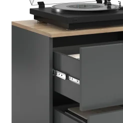 Sideboard Wido Anthrazit 60 x 50 cm mit 2 Schubladen Vicco