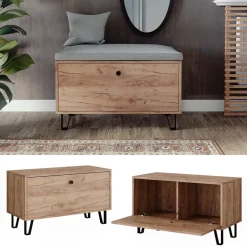 Sitzbank Siri Goldkraft Eiche 80 x 46 cm Vicco