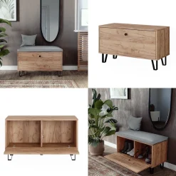 Sitzbank Siri Goldkraft Eiche 80 x 46 cm Vicco