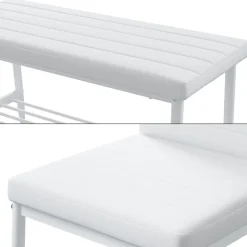 Sitzbank und Stuhl Grand Weiß 85 x 46.5 cm 3-teiliges Set Vicco