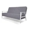 Sofa Dion Grau 202 cm mit Klappfunktion Vitalispa