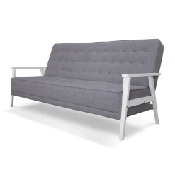 Sofa Dion Grau 202 cm mit Klappfunktion Vitalispa