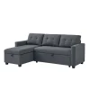 Sofa L Form Campina Grau 226 x 163 cm mit Schlaffunktion Vitalispa