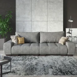 Sofa L Form Perry Grau 260 x 120 cm Vitalispa