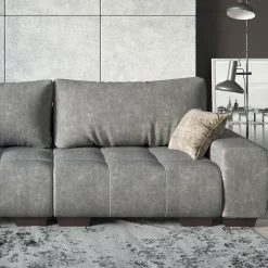 Sofa L Form Perry Grau 260 x 120 cm Vitalispa