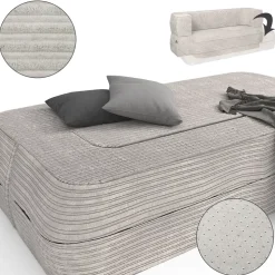 Sofa Lille Beige 190 cm mit Schlaffunktion Vitalispa