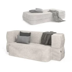 Sofa Lille Beige 190 cm mit Schlaffunktion Vitalispa