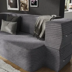 Sofa Lille Grau 190 cm mit Schlaffunktion Vitalispa