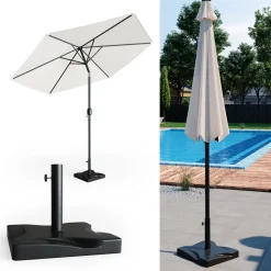 Sonnenschirmständer Schwarz 42 x 42 cm OK-Living