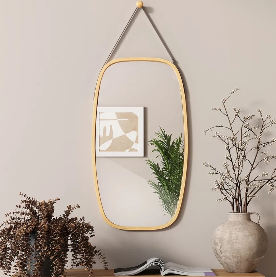 Spiegel Mirno Bambus 44 x 1.5 cm mit verstellbarem Gurt Vicco