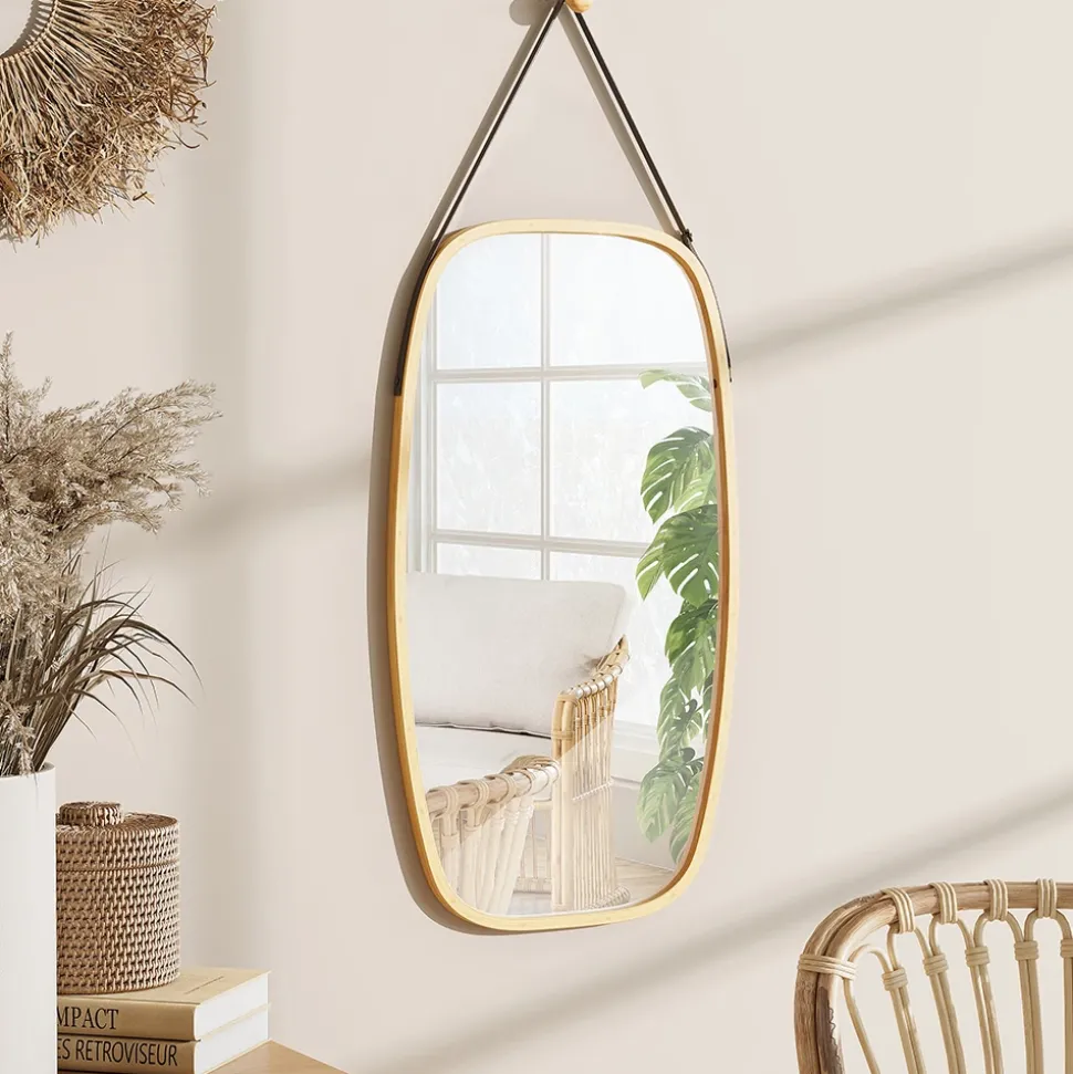 Spiegel Mirno Bambus 44 x 1.5 cm mit verstellbarem Gurt Vicco