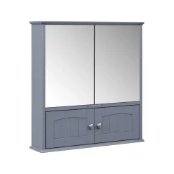 Spiegelschrank Bianco Grau 56 x 58 cm Vicco
