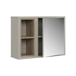 Spiegelschrank Elnor Greige mit 2 offenen Fächern & 1 Tür Vicco