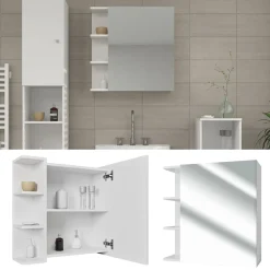 Spiegelschrank Fynn Weiß 62 x 64 cm Vicco