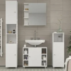 Spiegelschrank Fynn Weiß 62 x 64 cm Vicco