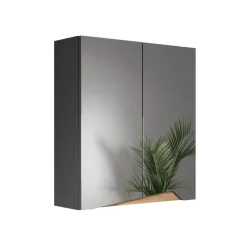Spiegelschrank Marelle Anthrazit/Artisan 60 x 67 cm mit höhenverstellbarem Einlegeboden Vicco