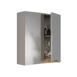 Spiegelschrank Marelle Greige 60 x 67 cm mit höhenverstellbarem Einlegeboden Vicco