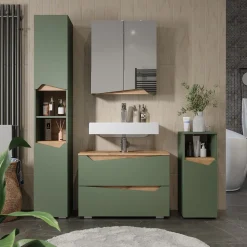 Spiegelschrank Marelle Grün/Artisan 60 x 67 cm mit höhenverstellbarem Einlegeboden Vicco