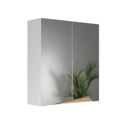 Spiegelschrank Marelle Weiß/Artisan 60 x 67 cm mit höhenverstellbarem Einlegeboden Vicco